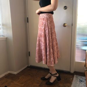 Anthropologie Rose Skirt